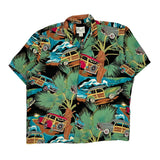 Diamond Head Graphic Hawaiian Shirt - Large Multicoloured Cotton