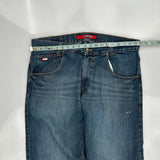 Mecca Wide Leg Jeans - 39W 32L Blue Cotton