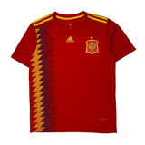 Spain National Team Adidas 2018 Home Football Shirt - Medium Red Polyester