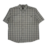 Dickies Checked Short Sleeve Shirt - 2XL Gray Cotton