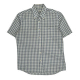 Lacoste Checked Short Sleeve Shirt - Large Blue Cotton