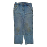 Unbranded Double Knee Carpenter Jeans - 34W 32L Blue Cotton
