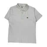 Lacoste Polo Shirt - Large White Cotton