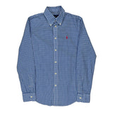 Ralph Lauren Checked Shirt - Small Blue Cotton