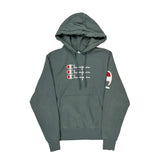 Reverse Weave Champion Spellout Hoodie - Small Grey Cotton Blend