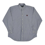Ralph Lauren Striped Shirt - Large Blue Cotton