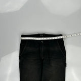 Stussy Double Knee Carpenter Trousers - 30W 28L Black Cotton