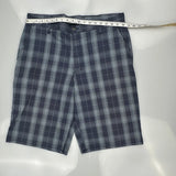 Dickies Checked Shorts - 36W 10L Blue Cotton