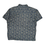 Chaps Ralph Lauren Floral Hawaiian Shirt - XL Blue Cotton