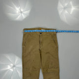 Carhartt Trousers - 28W 30L Khaki Cotton Blend