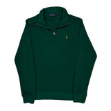 Polo By Ralph Lauren 1/4 Zip - Small Green Cotton