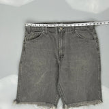 Dickies Denim Shorts - 36W 10L Grey Cotton