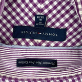 Tommy Hilfiger Checked Shirt - Large Purple Cotton