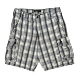 Lee Checked Cargo Shorts - 36W 10L Blue Cotton
