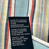 Tommy Hilfiger Striped Short Sleeve Shirt - Large Multicoloured Cotton