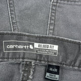 Carhartt Double Knee Carpenter Pants - 36W 30L Gray Cotton