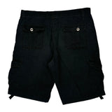 Southpole Cargo Shorts - 36W 12L Black Cotton