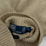 Polo By Ralph Lauren 1/4 Zip - Large Beige Wool