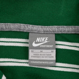 Nike Striped Polo Shirt - Medium Green Cotton