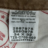 Lee Carpenter Pants - 32W 32L Brown Cotton