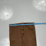 Dickies Double Knee Carpenter Trousers - 34W 31L Brown Cotton