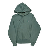 Vintage Reverse Weave Champion Hoodie - Small Green Cotton