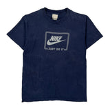 Just Do It Nike Graphic T-Shirt - Medium Blue Cotton