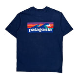 Patagonia Graphic T-Shirt - Small Navy Cotton Blend