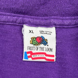Blank Fruit Of The Loom Single Stitch T-Shirt - XL Purple Cotton