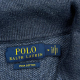 Polo By Ralph Lauren 1/4 Zip - Medium Blue Cotton