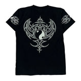 Rock Eagle Single Stitch T-Shirt - Medium Black Cotton