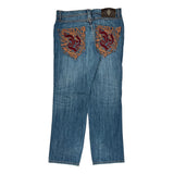 Pelle Pelle Hip Hop Jeans - 36W 34L Blue Cotton