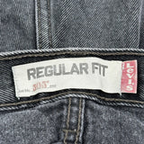 Levis 505 Jeans - 34W 32L Black Cotton