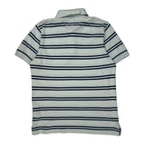 Tommy Hilfiger Striped Polo Shirt - Medium White Cotton