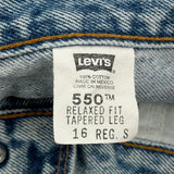 Levis 550 Jeans - 34W US 10 Light Wash Cotton