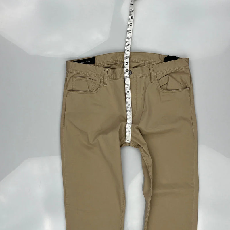 Armani Exchange Trousers - 38W 31L Beige Cotton Blend