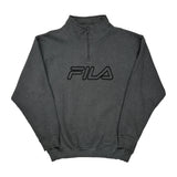 Fila 1/4 Zip - XL Grey Cotton Blend