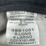 Lee Trousers - 31W UK 12 Black Cotton Blend