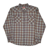 Wrangler Checked Flannel Shirt - 2XL Multicoloured Cotton