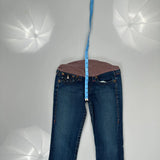True Religion Boot Cut Jeans - 30W UK 8 Blue Cotton