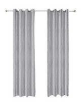 Anydrape Grey Luxury Retro Curtains – Modern Textured Drapes for Living Room, Bedroom & Dining Decor