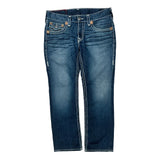 True Religion Contrast Stitch Jeans - 36W 28L Blue Denim