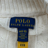 Age 8-10 Polo By Ralph Lauren 1/4 Zip - Medium Cream Cotton