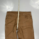 Carhartt Double Knee Carpenter Trousers - 38W 30L Brown Cotton