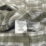 Wrangler Checked Cargo Shorts - 32W 8L Green Cotton