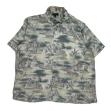 Croft & Barrow Hawaiian Shirt - XL Cream Polyester