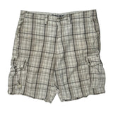 Unbranded Checked Cargo Shorts - 38W 11L Brown Cotton