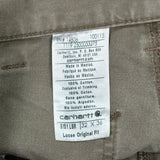 Loose Original Fit Carhartt Carpenter Trousers - 30W 36L Khaki Cotton