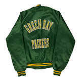 Made In USA Green Bay Packers Chalk Line Nfl Varsity Jacket - Small Green Polyester