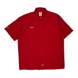 Dickies Short Sleeve Shirt - Large Red Polyester Blend